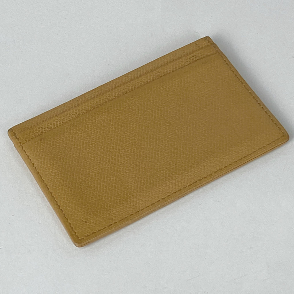 シャネル ココボタン カードケース ココマーク カード入れ カードケース レザー ベージュ レディース 【中古】brbag