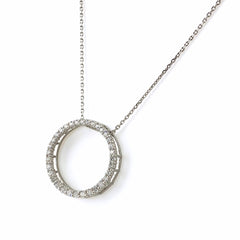 メレダイヤ デザインネックレス プラチナ ペンダント ネックレス Pt950 Pt850 ダイヤモンド レディース 【中古】nbjwl