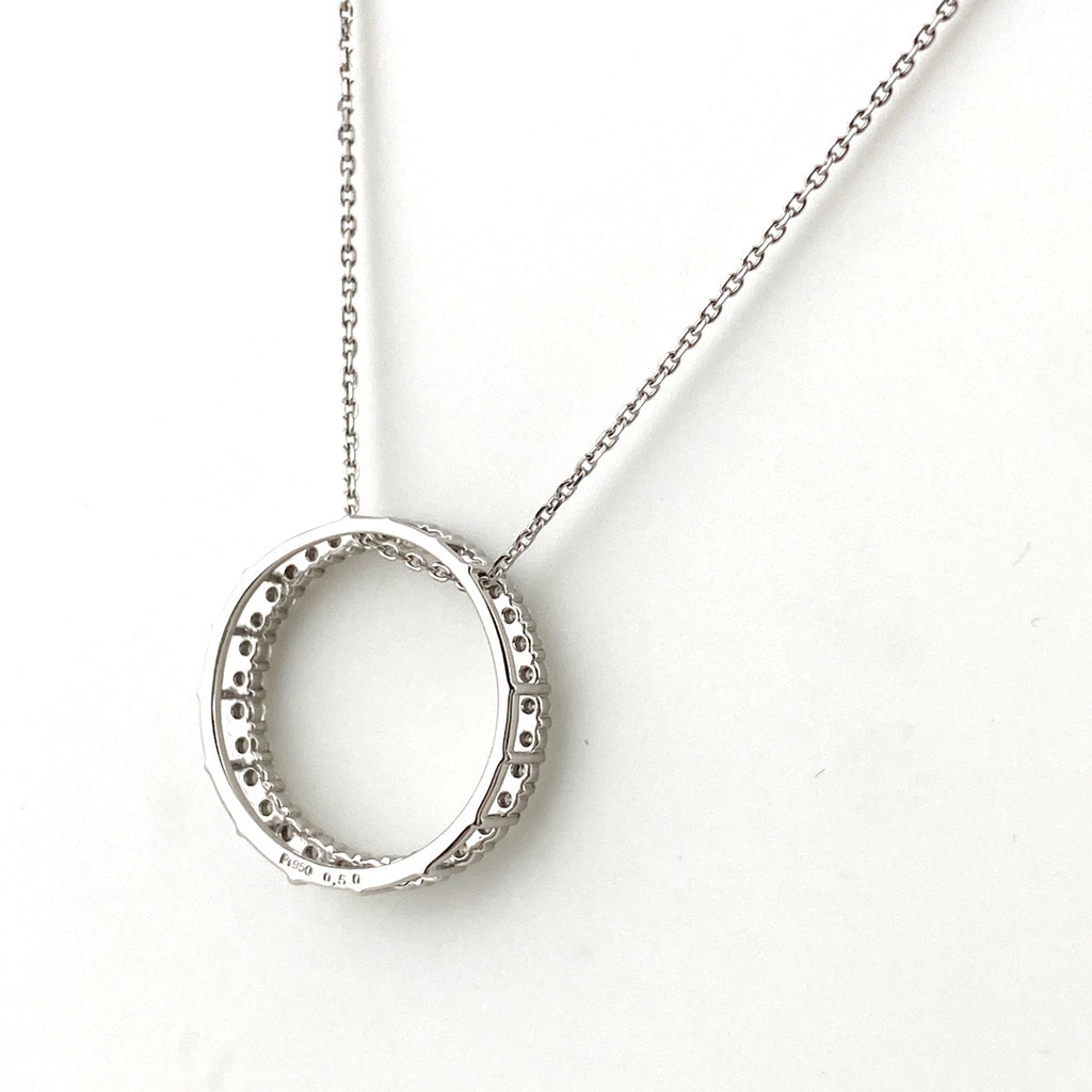 メレダイヤ デザインネックレス プラチナ ペンダント ネックレス Pt950 Pt850 ダイヤモンド レディース 【中古】nbjwl