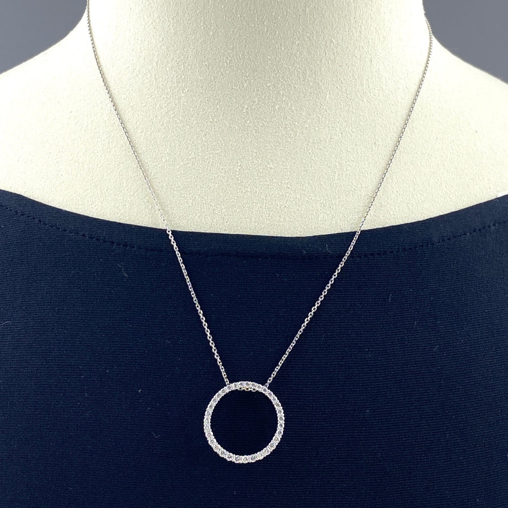 メレダイヤ デザインネックレス プラチナ ペンダント ネックレス Pt950 Pt850 ダイヤモンド レディース 【中古】nbjwl