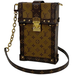 ルイ・ヴィトン ポシェット トランク ヴェルティカル ショルダーバッグ モノグラムリバース ブラウン M67873 レディース 【中古】brbag