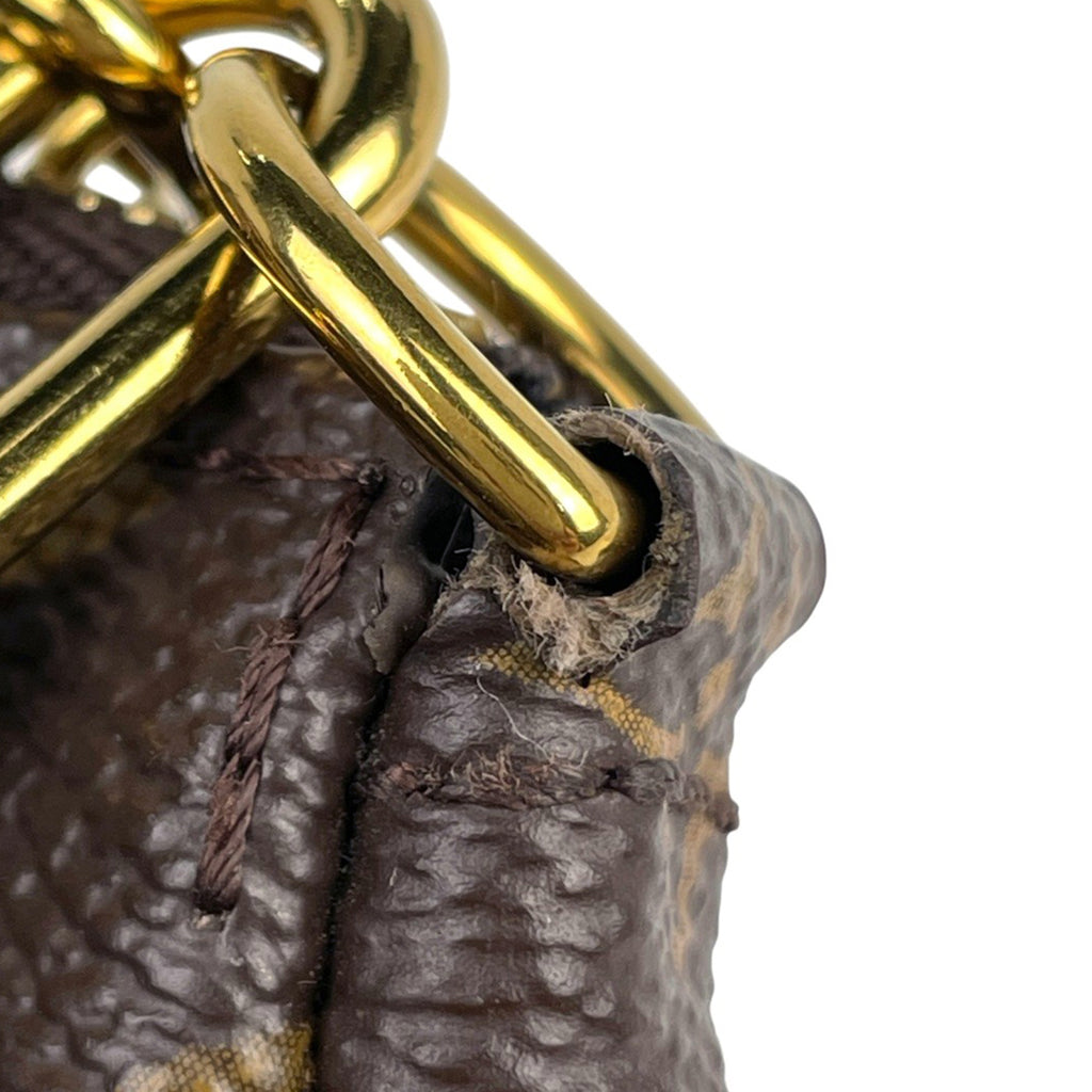 ルイ・ヴィトン ミュルティ ポシェット アクセソワール ストラップ 取り外し可能 ショルダーバッグ モノグラム ブラウン ローズクレール M44840 レディース 【中古】brbag