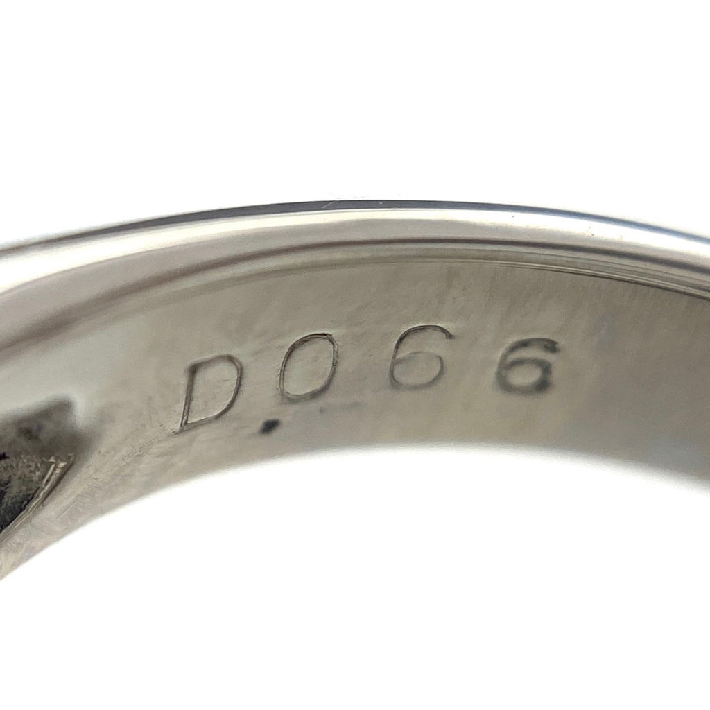 パール デザインリング プラチナ 指輪 メレダイヤ 真珠 リング 9号 Pt900 パール ダイヤモンド レディース 【中古】nbjwl