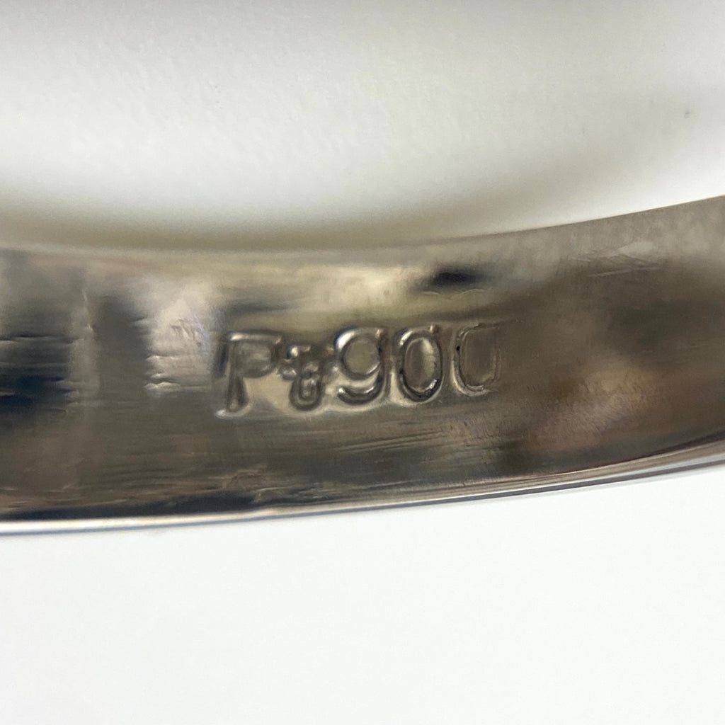 パール デザインリング プラチナ 指輪 メレダイヤ 真珠 リング 9号 Pt900 パール ダイヤモンド レディース 【中古】nbjwl