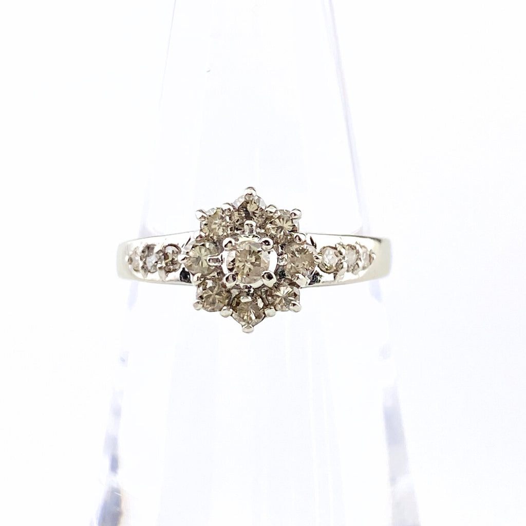 メレダイヤ デザインリング プラチナ 指輪 リング 11号 Pt900 ダイヤモンド レディース 【中古】nbjwl