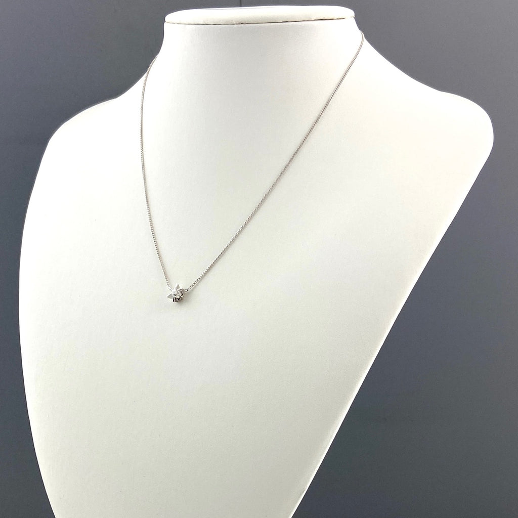 ダイヤモンド デザインネックレス プラチナ ペンダント ネックレス Pt900 Pt850 ダイヤモンド レディース 【中古】nbjwl