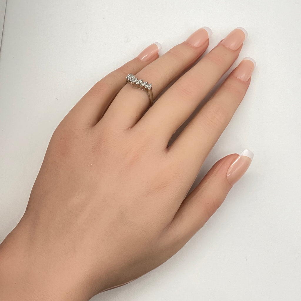 メレダイヤ デザインリング プラチナ 指輪 リング 12.5号 Pt900 ダイヤモンド レディース 【中古】nbjwl