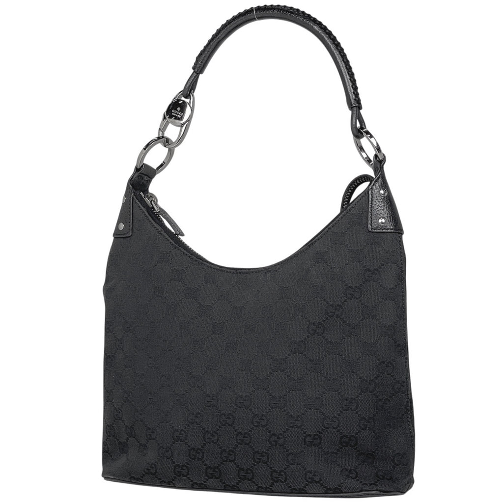 グッチ GG柄 ショルダーバッグ ワンショルダー ハンドバッグ ショルダーバッグ GGキャンバス ブラック 115003 レディース 【中古】brbag