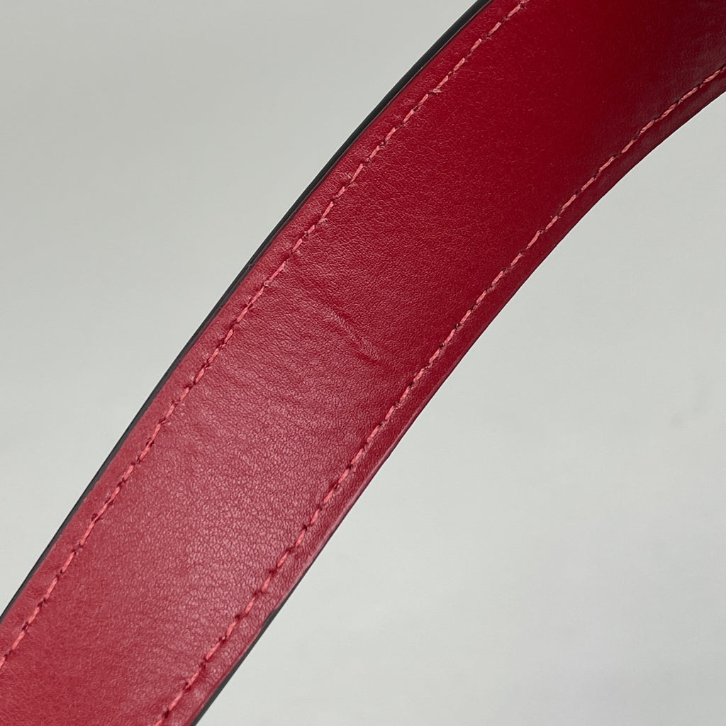 コーチ シグネチャー ハンドバッグ スモール タウン バケット 2WAY ショルダーバッグ ハンドバッグ コーティングキャンバス ブラウン レッド 2312 レディース 【中古】brbag