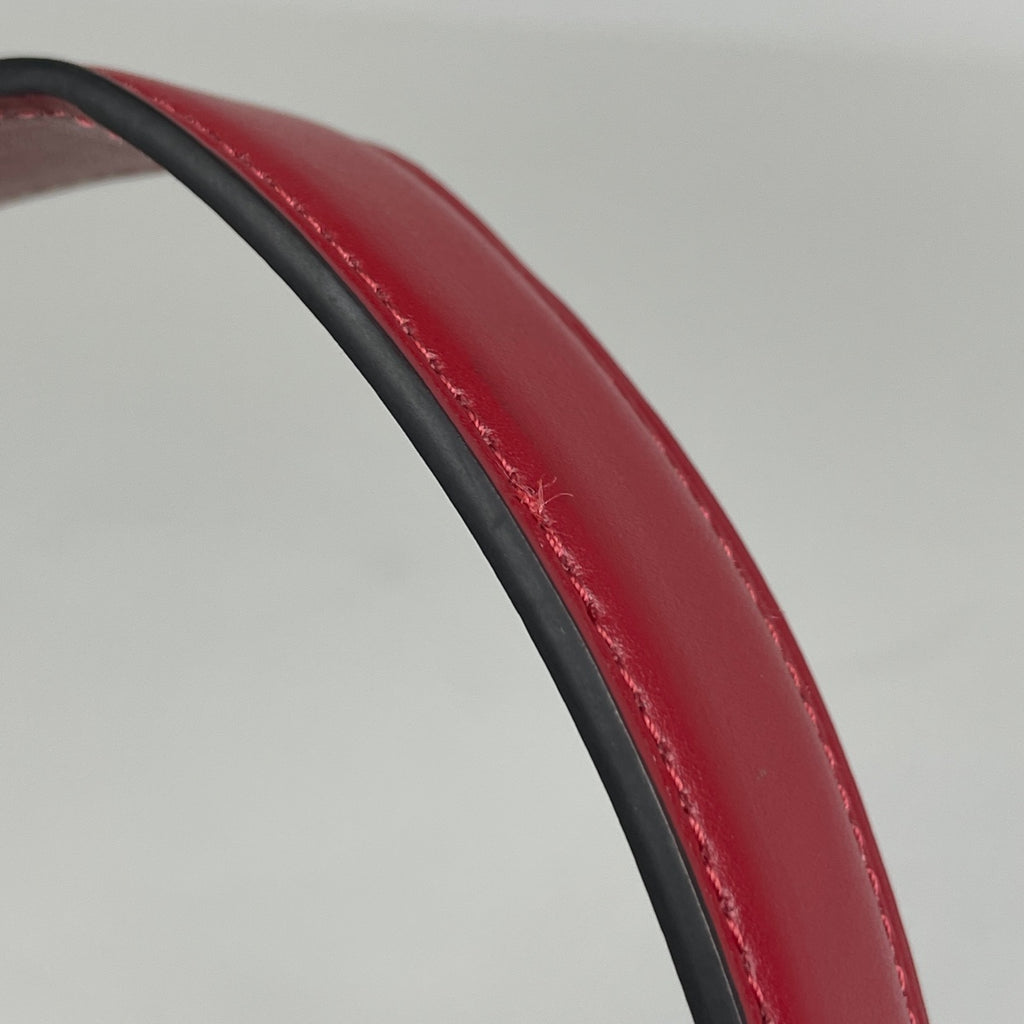 コーチ シグネチャー ハンドバッグ スモール タウン バケット 2WAY ショルダーバッグ ハンドバッグ コーティングキャンバス ブラウン レッド 2312 レディース 【中古】brbag