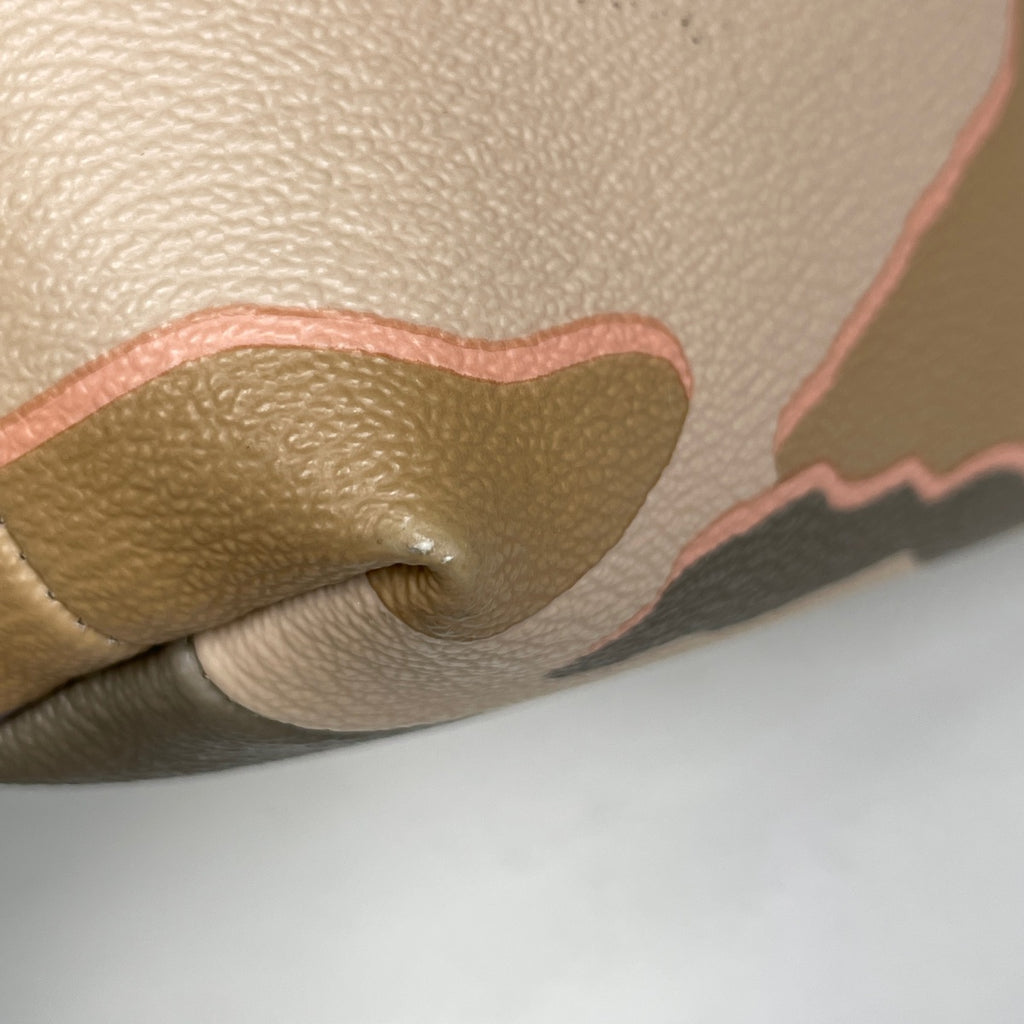 コーチ ロゴ ショルダーバッグ カモフラージュ 迷彩 ショルダーバッグ コーティングキャンバス ベージュ サーモンピンク F35440 レディース 【中古】brbag