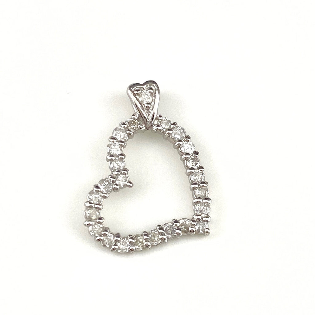 ハートモチーフ ペンダントトップ プラチナ メレダイヤ ペンダントトップ Pt1000 ダイヤモンド レディース 【中古】nbjwl