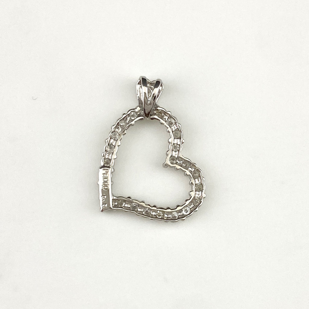 ハートモチーフ ペンダントトップ プラチナ メレダイヤ ペンダントトップ Pt1000 ダイヤモンド レディース 【中古】nbjwl