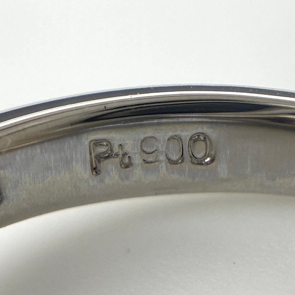 パール デザインリング プラチナ 指輪 メレダイヤ 真珠 フラワーモチーフ 花 リング 13.5号 Pt900 パール ダイヤモンド レディース 【中古】nbjwl