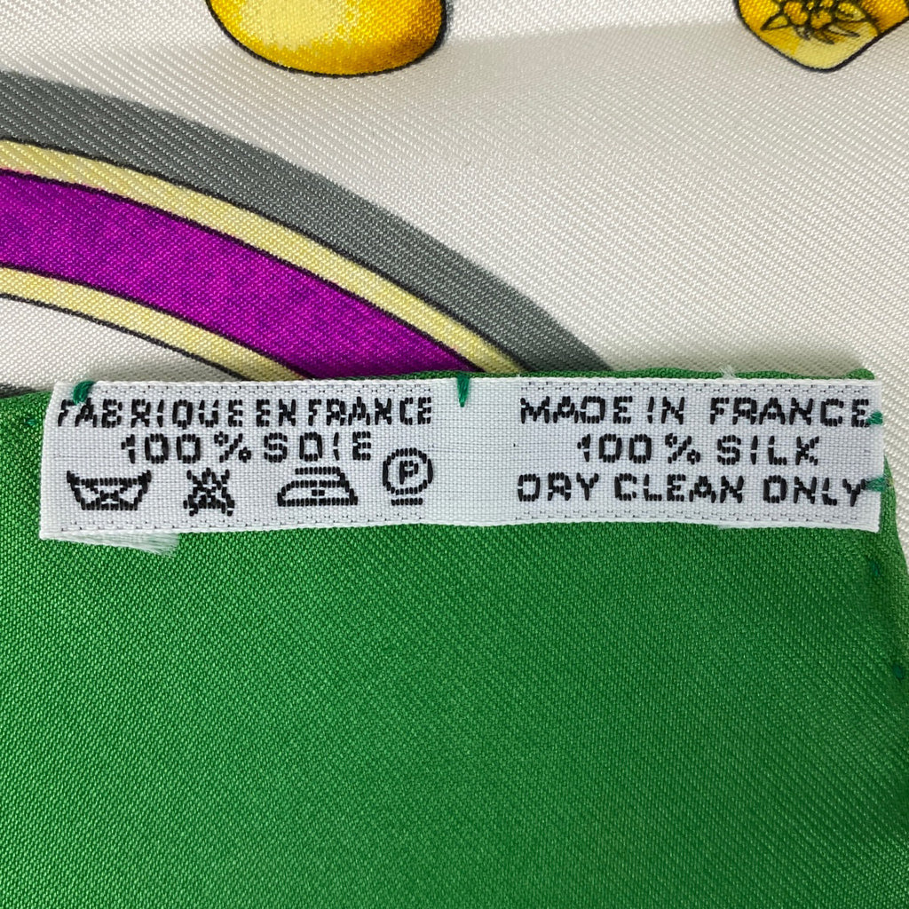 エルメス カレ 90 Qu importe le flacon 香水瓶 スカーフ シルク グリーン マルチカラー レディース 【中古】brbag