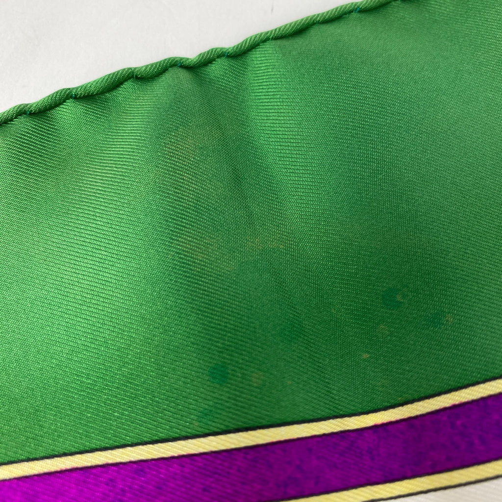 エルメス カレ 90 Qu importe le flacon 香水瓶 スカーフ シルク グリーン マルチカラー レディース 【中古】brbag