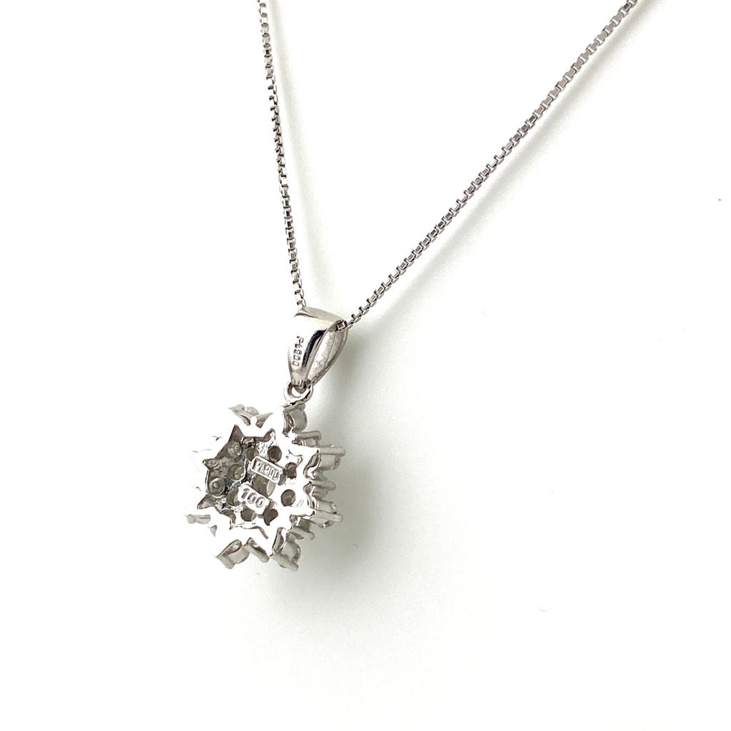 メレダイヤ デザインネックレス プラチナ ペンダント ネックレス Pt900 Pt850 ダイヤモンド レディース 【中古】nbjwl