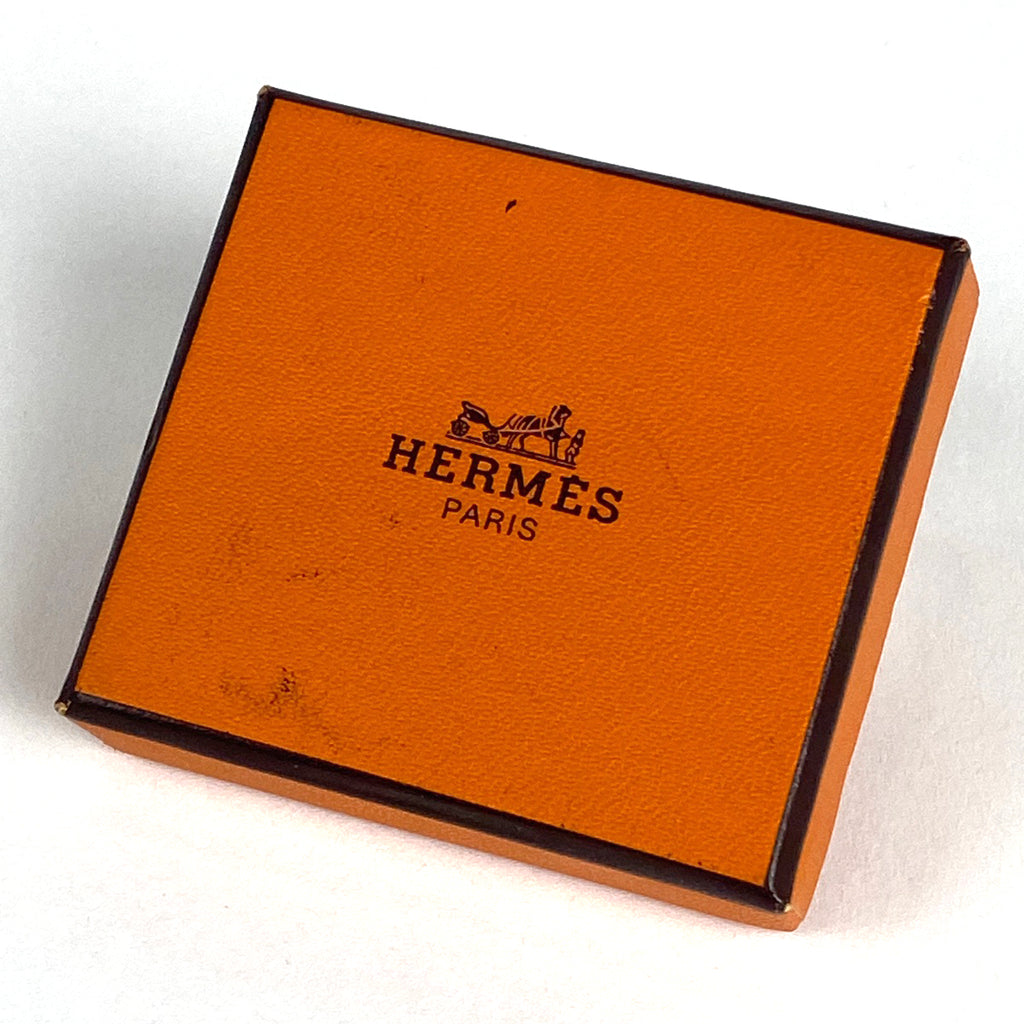 エルメス カデナモチーフ スカーフリング スカーフ留め カーキ スカーフリング GP レザー ゴールド グリーンベージュ レディース 【中古】brbag