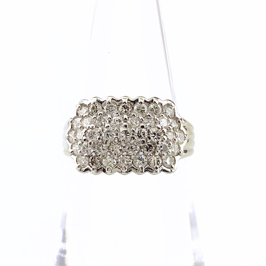 メレダイヤ デザインリング プラチナ 指輪 リング 12.5号 Pt900 ダイヤモンド レディース 【中古】nbjwl