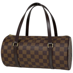 ルイ・ヴィトン パピヨン 26 バレルバッグ 筒型 ハンドバッグ ダミエ ブラウン N51304 レディース 【中古】brbag