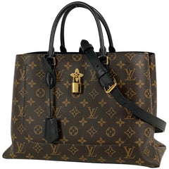 ルイ・ヴィトン フラワー トート 2WAY ショルダーバッグ ハンドバッグ トートバッグ モノグラム ブラウン ノワール(ブラック) M43550 レディース 【中古】brbag