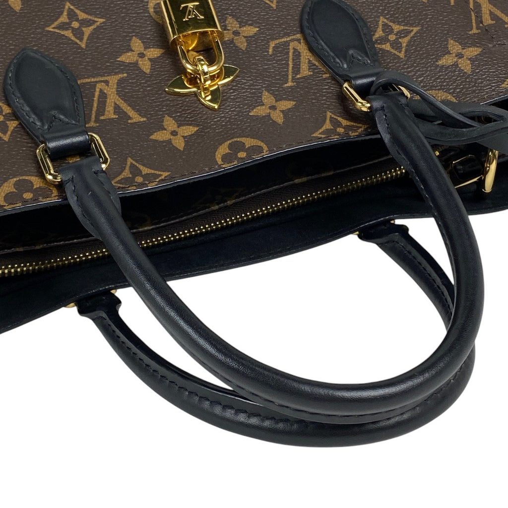 ルイ・ヴィトン フラワー トート 2WAY ショルダーバッグ ハンドバッグ トートバッグ モノグラム ブラウン ノワール(ブラック) M43550 レディース 【中古】brbag