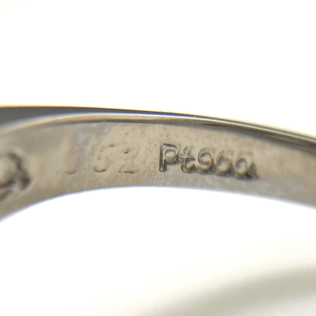 メレダイヤ デザインリング プラチナ 指輪 リング 15号 Pt900 ダイヤモンド レディース 【中古】nbjwl