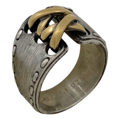 エルメス メキシコ リング 指輪 リング 9号 シルバー925 シルバー ゴールド レディース 【中古】bracc