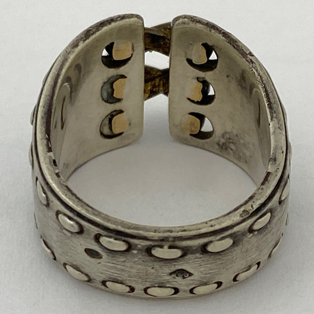 エルメス メキシコ リング 指輪 リング 9号 シルバー925 シルバー ゴールド レディース 【中古】bracc