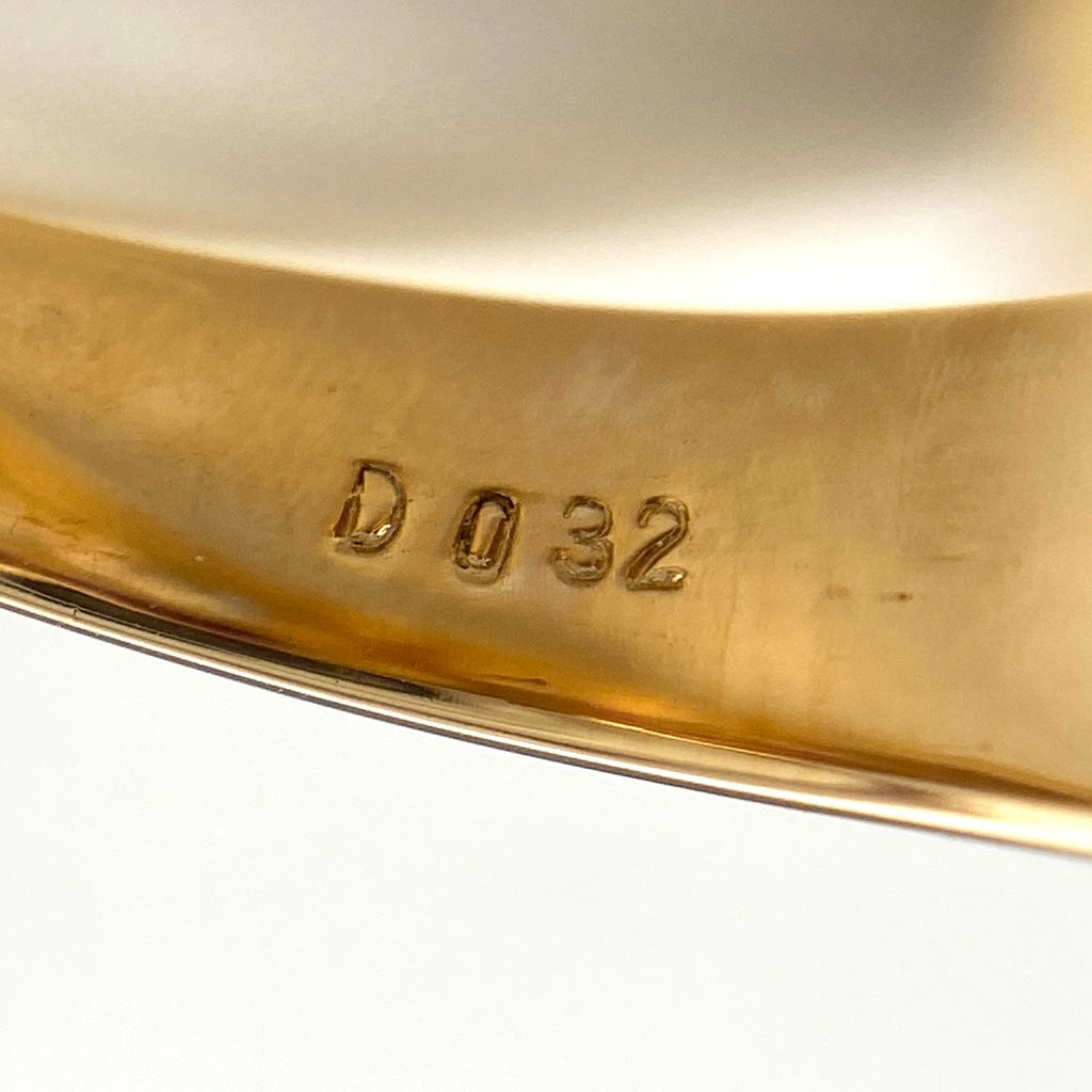 ルビー デザインリング YG イエローゴールド 指輪 メレダイヤ リング 7号 K18 ルビー ダイヤモンド レディース 【中古】nbjwl