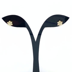 フラワーモチーフ デザインピアス YG イエローゴールド メレダイヤ 花 ピアス K18 ダイヤモンド レディース 【中古】nbjwl