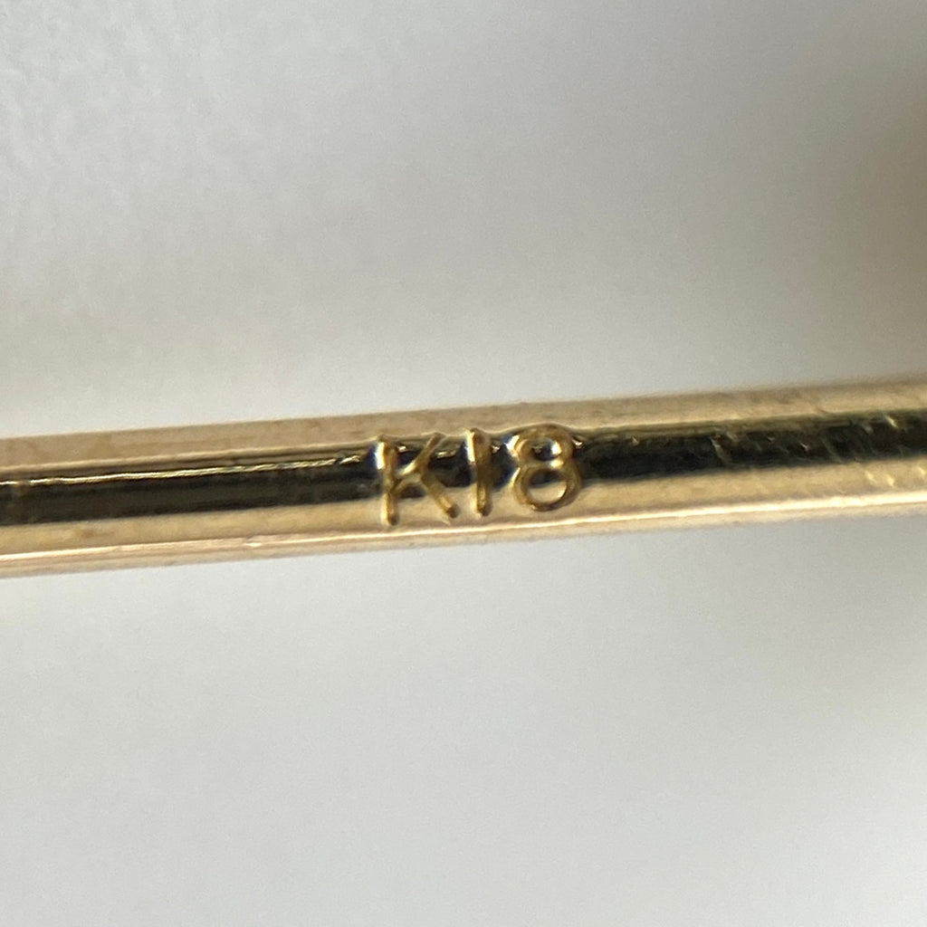 フラワーモチーフ デザインピアス YG イエローゴールド メレダイヤ 花 ピアス K18 ダイヤモンド レディース 【中古】nbjwl