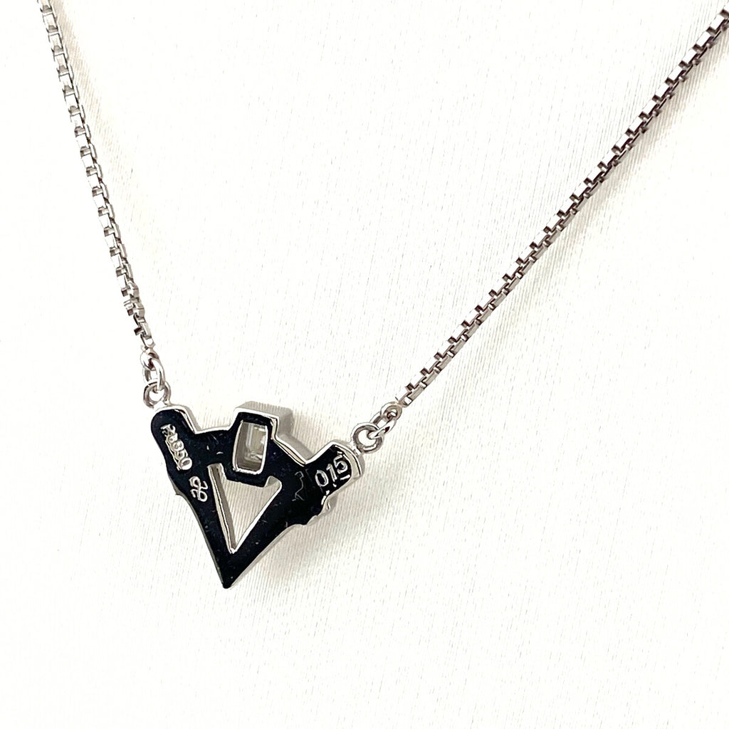 ダイヤモンド デザインネックレス プラチナ ペンダント ネックレス Pt850 ダイヤモンド レディース 【中古】nbjwl