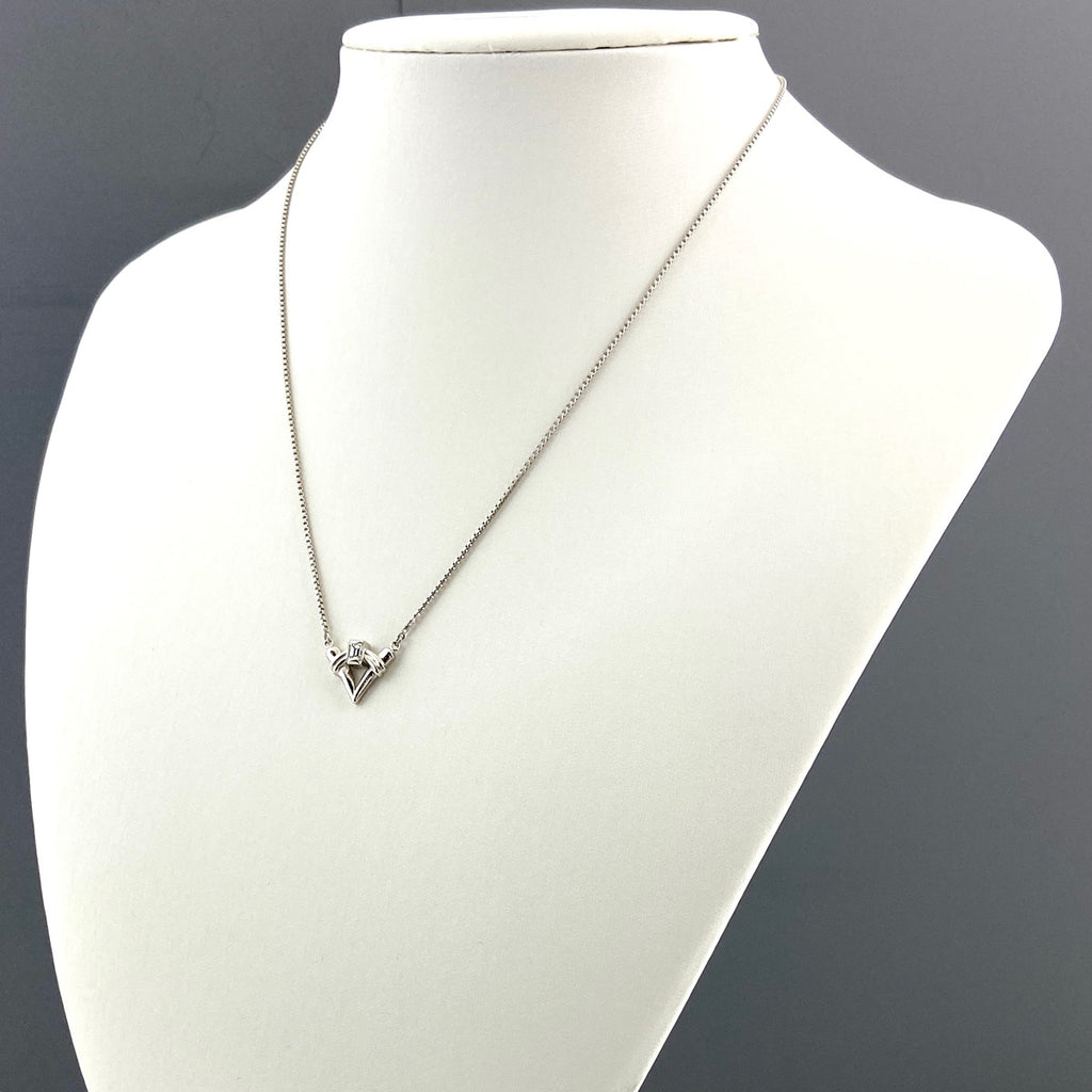 ダイヤモンド デザインネックレス プラチナ ペンダント ネックレス Pt850 ダイヤモンド レディース 【中古】nbjwl