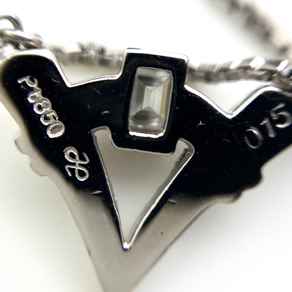 ダイヤモンド デザインネックレス プラチナ ペンダント ネックレス Pt850 ダイヤモンド レディース 【中古】nbjwl