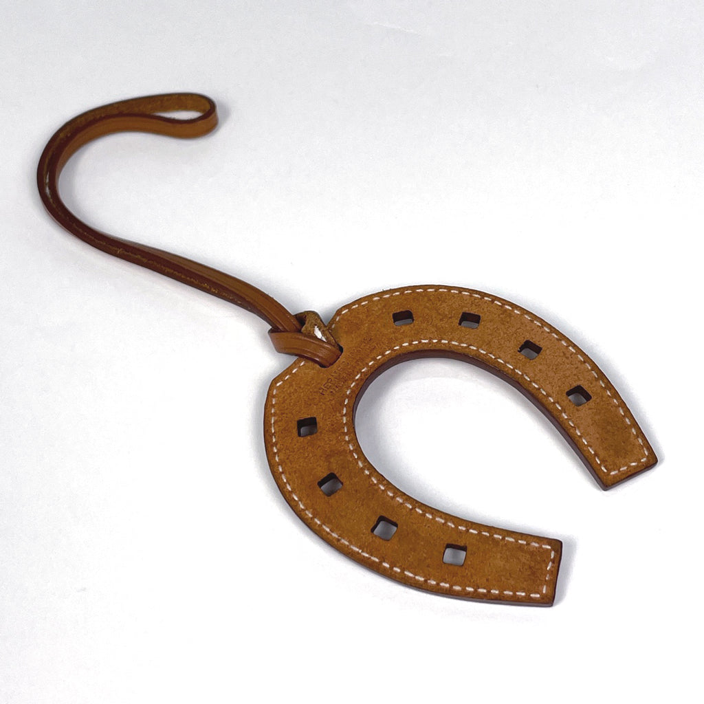 エルメス パドロック チャーム ホースシュー バッグチャーム レザー ブラウン レディース 【中古】brbag