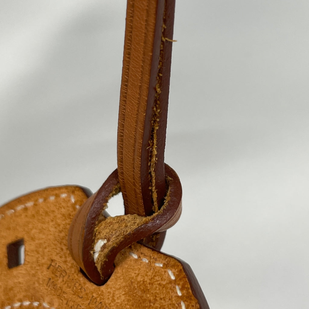 エルメス パドロック チャーム ホースシュー バッグチャーム レザー ブラウン レディース 【中古】brbag