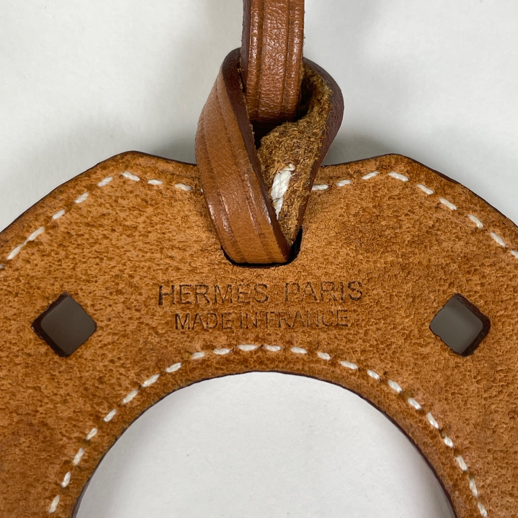 エルメス パドロック チャーム ホースシュー バッグチャーム レザー ブラウン レディース 【中古】brbag