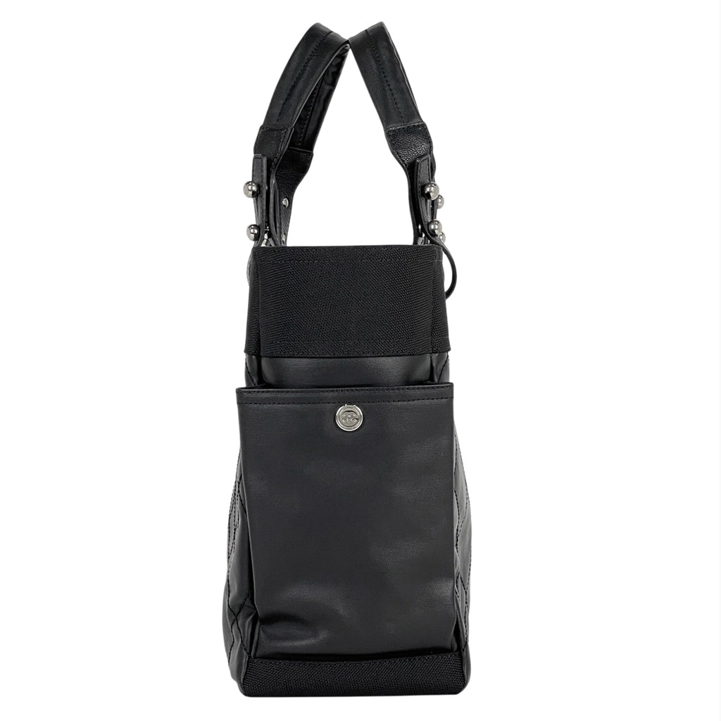 シャネル パリビアリッツ トート GM ココマーク トートバッグ コーティングキャンバス ブラック A34210 レディース 【中古】brbag