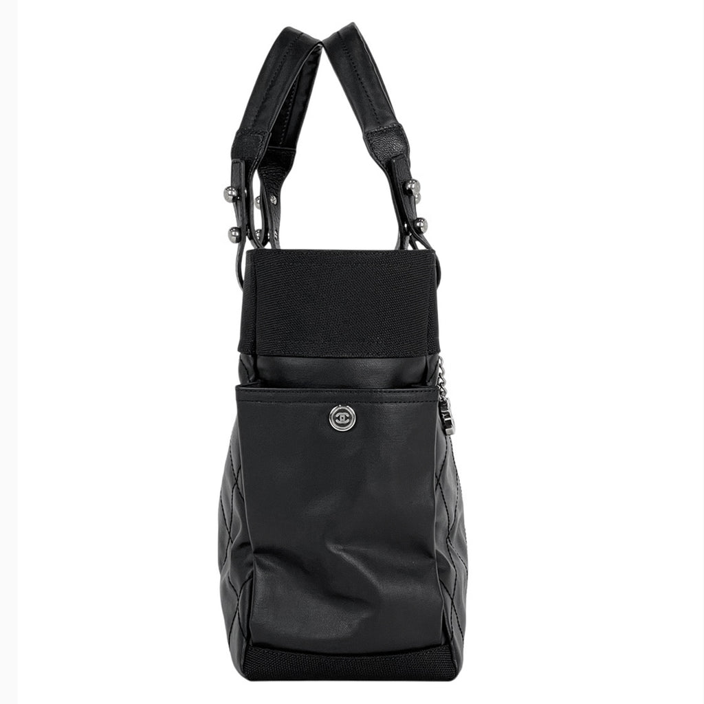 シャネル パリビアリッツ トート GM ココマーク トートバッグ コーティングキャンバス ブラック A34210 レディース 【中古】brbag