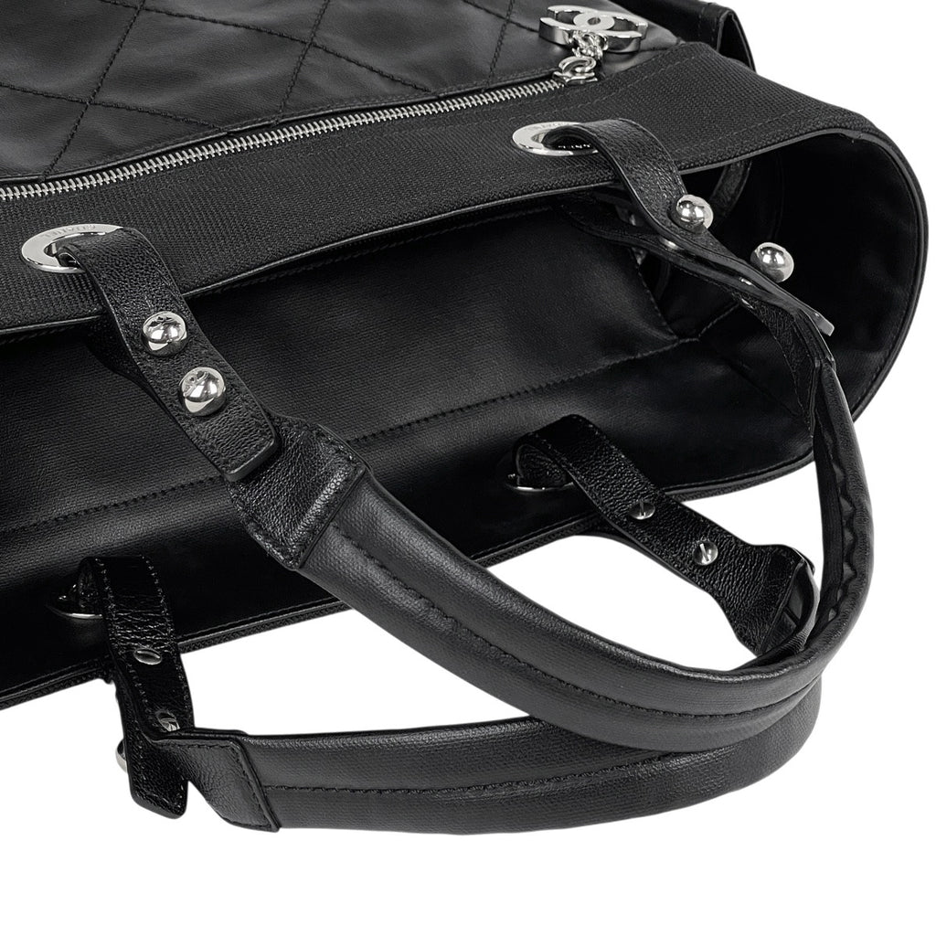 シャネル パリビアリッツ トート GM ココマーク トートバッグ コーティングキャンバス ブラック A34210 レディース 【中古】brbag