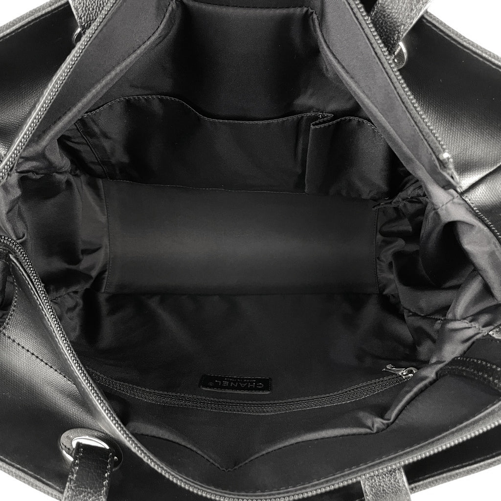 シャネル パリビアリッツ トート GM ココマーク トートバッグ コーティングキャンバス ブラック A34210 レディース 【中古】brbag