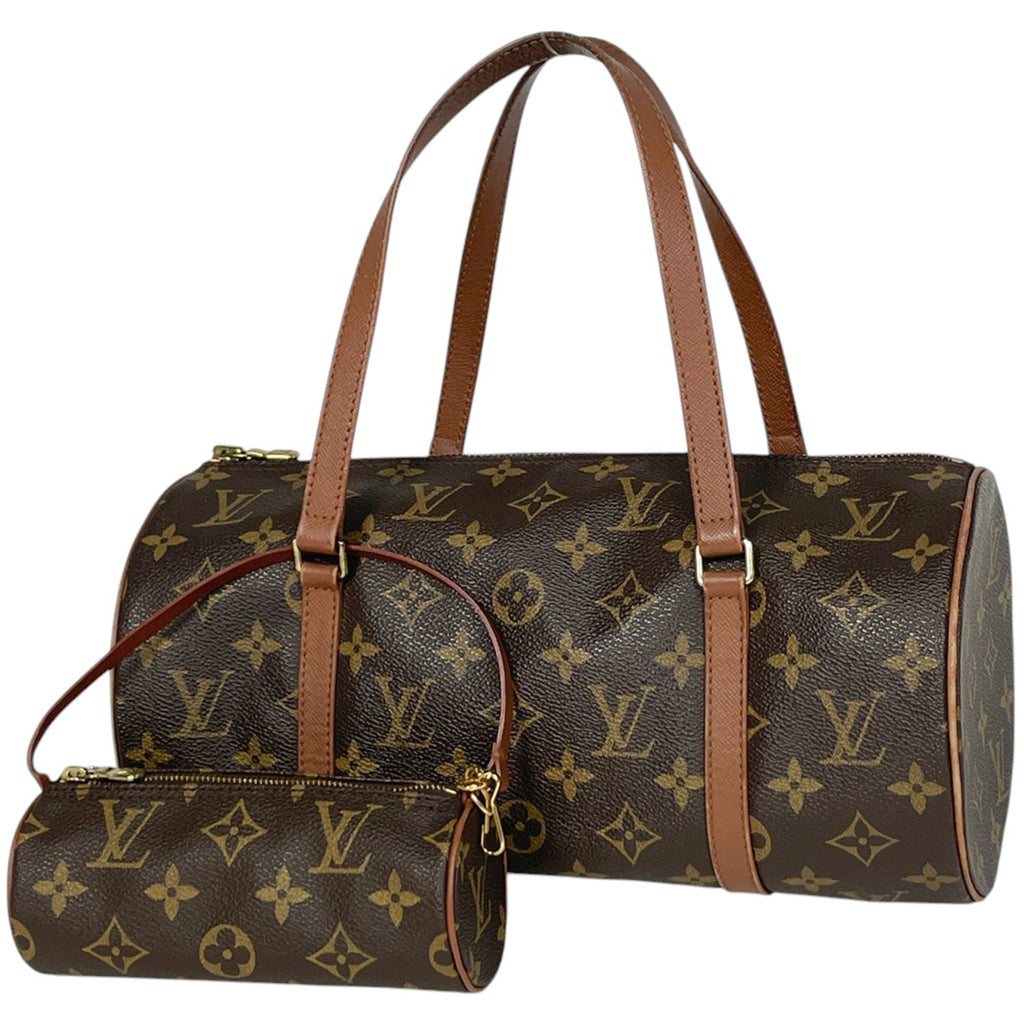 ルイ・ヴィトン パピヨン 30 バレルバッグ 筒型 旧旧型 ハンドバッグ モノグラム ブラウン M51365 レディース 【中古】brbag