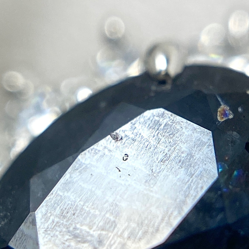 【状態良好】 サファイア リング プラチナ 指輪 メレダイヤ 13号 Pt900 ダイヤモンド レディース 【中古】nbjwl