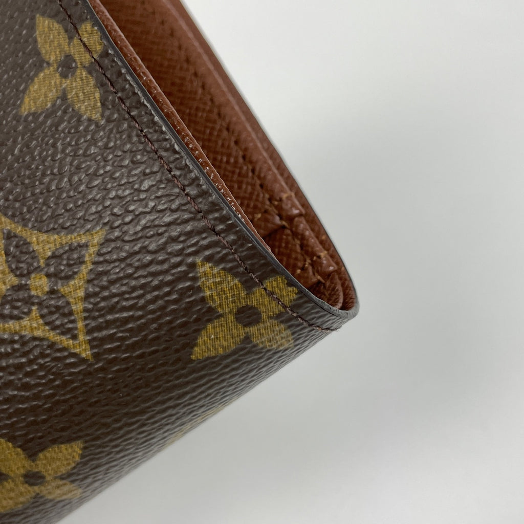 ルイ・ヴィトン ポルト モネ ビエ ヴィエノワ 札入れ 小銭入れ がま口 二つ折り財布 モノグラム ブラウン M61663 レディース 【中古】brbag