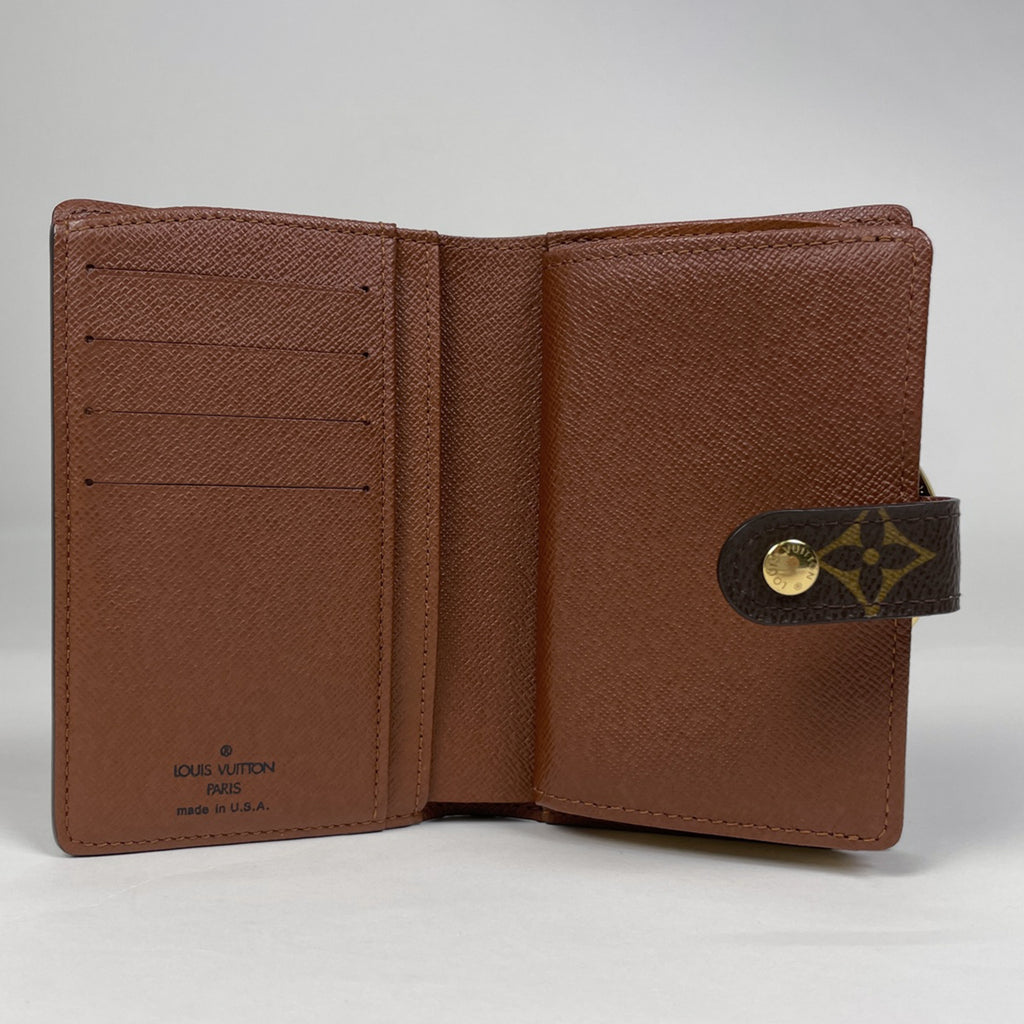 ルイ・ヴィトン ポルト モネ ビエ ヴィエノワ 札入れ 小銭入れ がま口 二つ折り財布 モノグラム ブラウン M61663 レディース 【中古】brbag