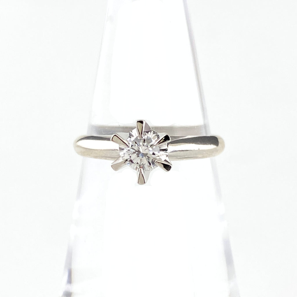 ダイヤモンド デザインリング プラチナ 指輪 リング 10号 Pt900 ダイヤモンド レディース 【中古】nbjwl