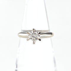 ダイヤモンド デザインリング プラチナ 指輪 リング 10号 Pt900 ダイヤモンド レディース 【中古】nbjwl