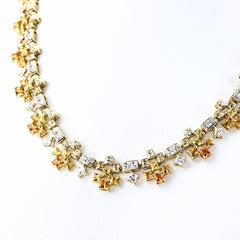 ジュネ サファイア デザインネックレス ネックレス YG 750 サファイア レディース ブランドジュエリー 【中古】brjwl