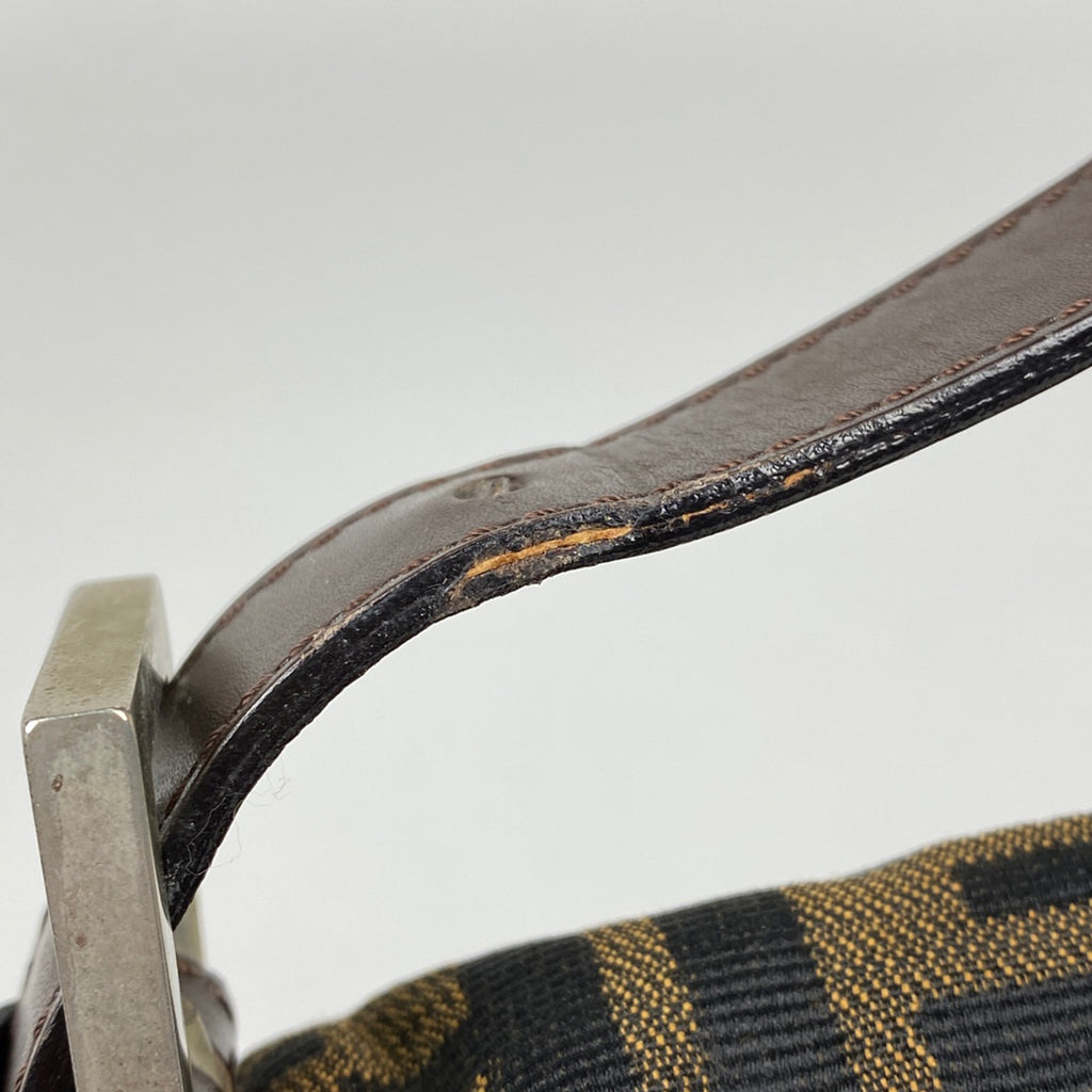 フェンディ ズッカ柄 ショルダーバッグ マンマバケット ワンショルダー ハンドバッグ ショルダーバッグ キャンバス ブラウン レディース 【中古】brbag